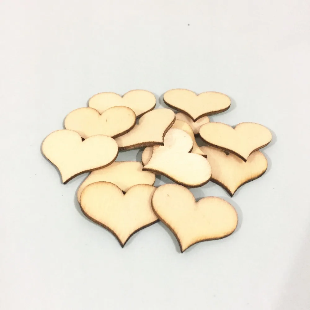 

1000pcs 25mm Natural Wood Heart Cutouts Embellishments Wedding DIY Crafts Home Decorations Cardmaking Scrapbooking