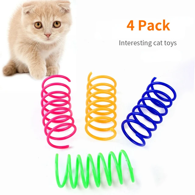 4/8/16/20 Pack Kitten Cat Toys Interactive Cat Spring Toy Colorful Springs Cat Pet Toy Coil Spiral Springs Pet Products for Cats 1