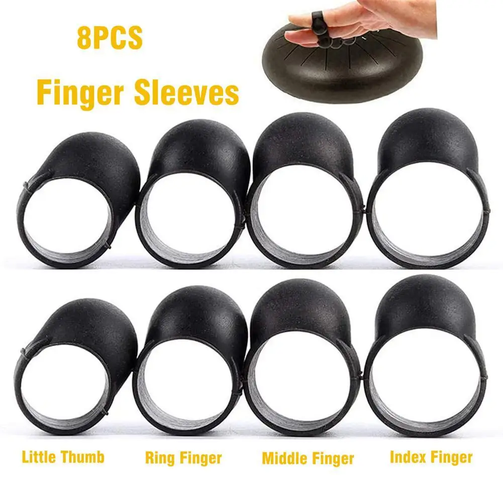 

Steel Tongue Drum 8 Notes 6inch Lotus Type Anti-slip Finger Cover 8Pcs/1 Set Tumbs Case Cots Cases Silicone Independence Sleeve