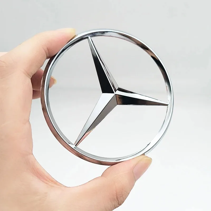 

Эмблема Mercedes 90 мм, хромированная, черная, с логотипом, задняя звездная эмблема для Mercedes Benz W203 W206 W212 X253 W167 W166 W247 C E GLA GLC GLE