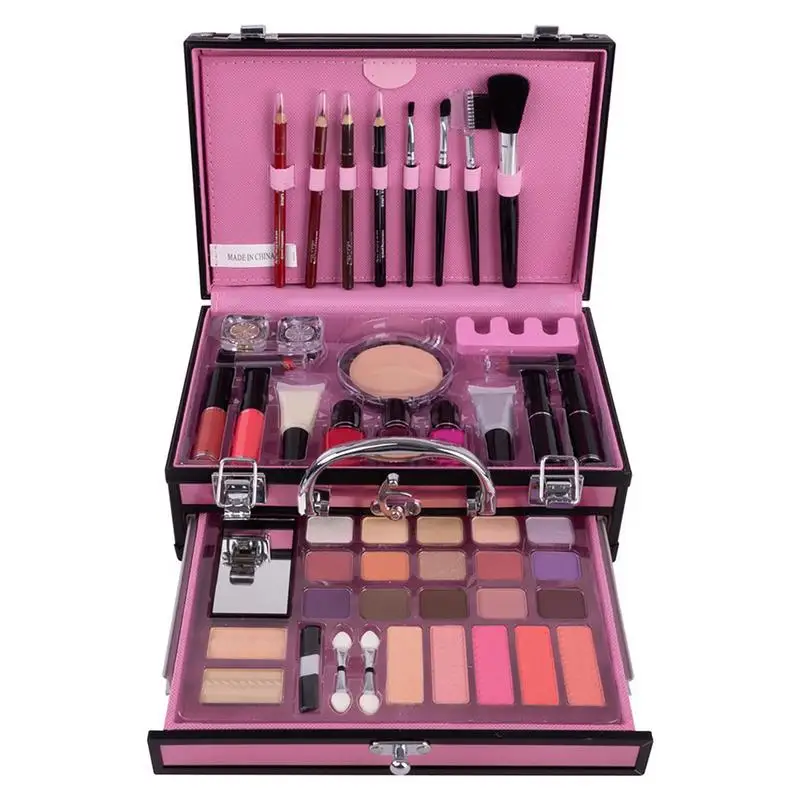 All In One Makeup Set Professional Eyeshadow Palette With Brushes Lipstick Eyeliner Mascara & More Best Makeup Kit For Women