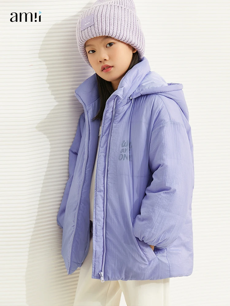 

Amii Kids Down Hooded Coat for Girls 4-12y Winter 2022 Cotton New Fashion Loose Casual Cartoon Outwear Children Clothes 22170082