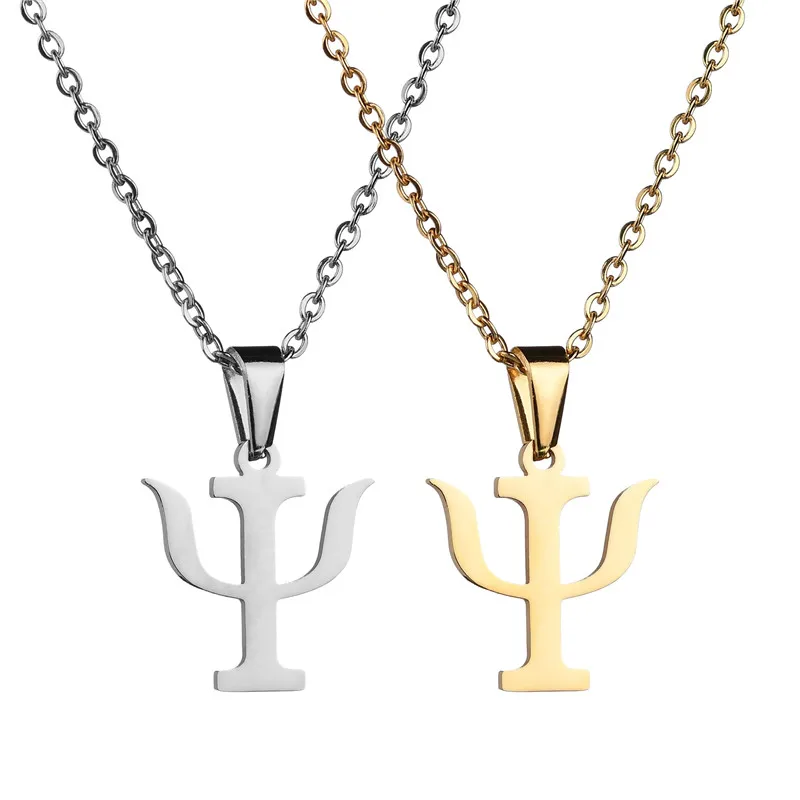 Bxzyrt, новинка 2021 года, подвеска в виде символа баланса PSI, ожерелье из нержавеющей стали, подвеска на Хэллоуин для мужчин и женщин