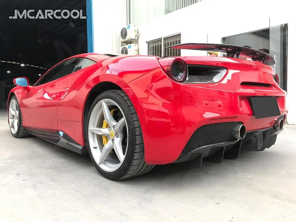 Сухой задний бампер из углеродного волокна декоративная крышка с отверстием для