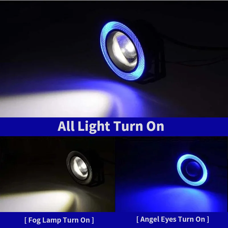 Универсальные Противотуманные фары ангельские глазки 2 шт. COB Светодиодный