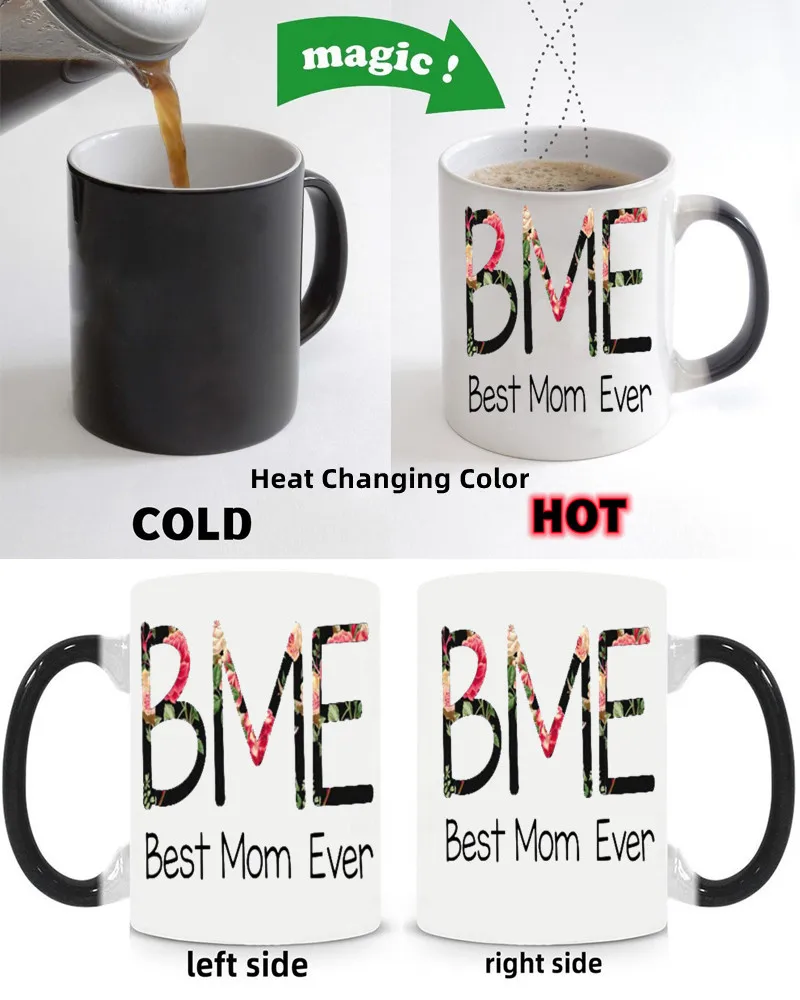 

Mom Mugs Mother's Day Gifts Dad Coffee Mugs Daddy Papa Mommy Mimi Mama Tea Cup Heat Changing Color Mug Magical Mugs Wine Mugen