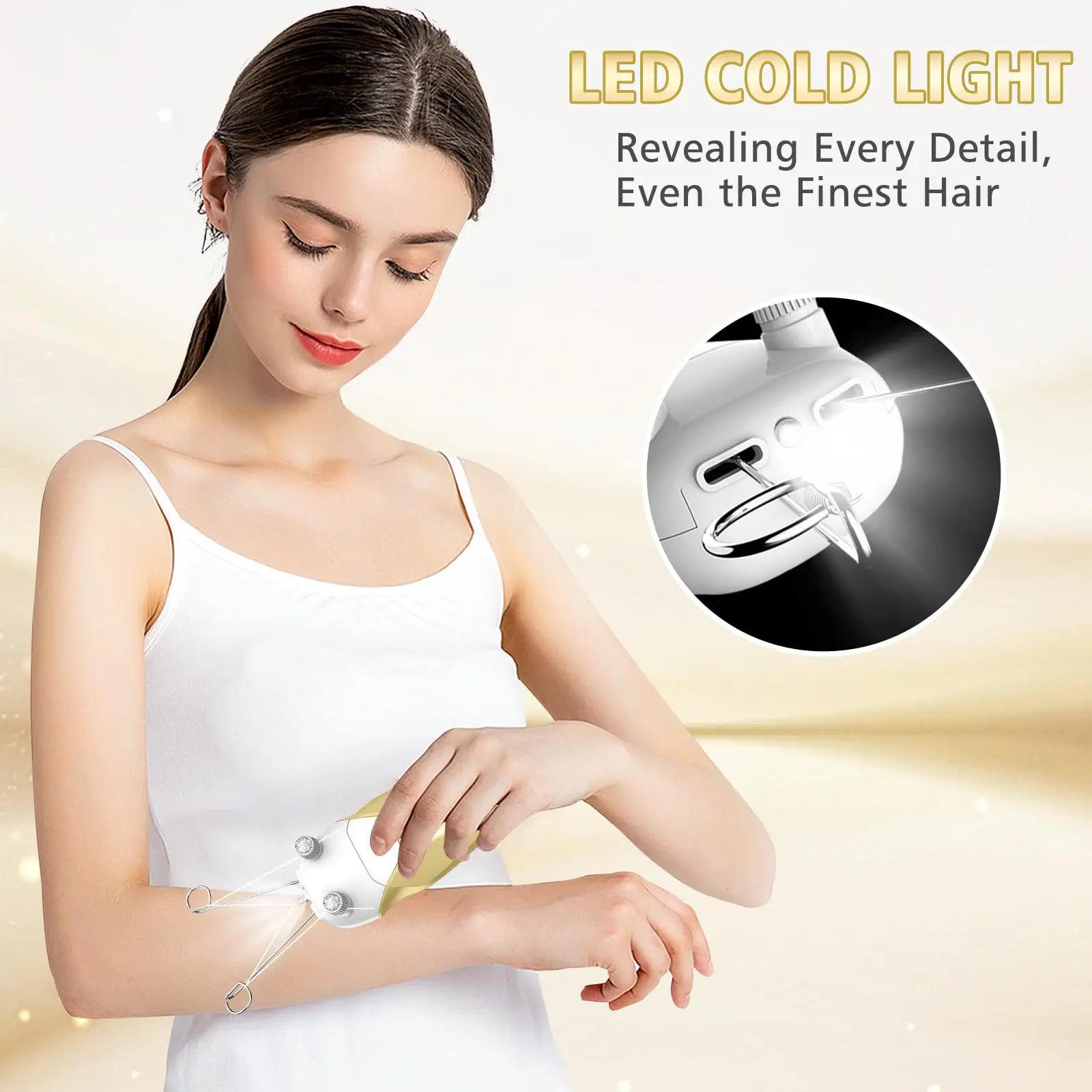 Depiladora Facial y Corporal para Día de la Mujer 2025 - Система Hilo Antibacterial 5 en 1 (Depilación + Exfoliación