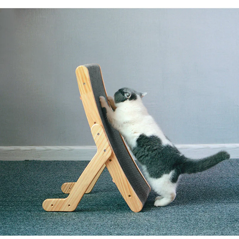 

Wooden Cat Scratcher Scraper Detachable Lounge Bed 3 In 1 Scratching Post For Cats Training Grinding Claw Toys Cat Scratch Board