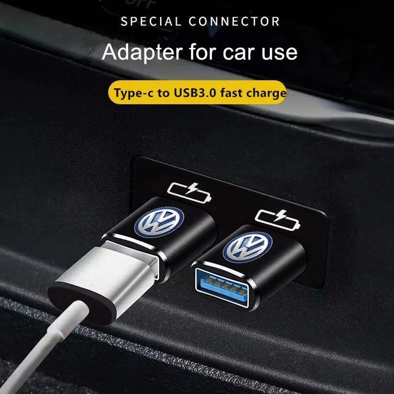 Автомобильный интерфейс Type-C к USB 3.0 мини-конвертер адаптер для зарядки Volkswagen VW R Golf
