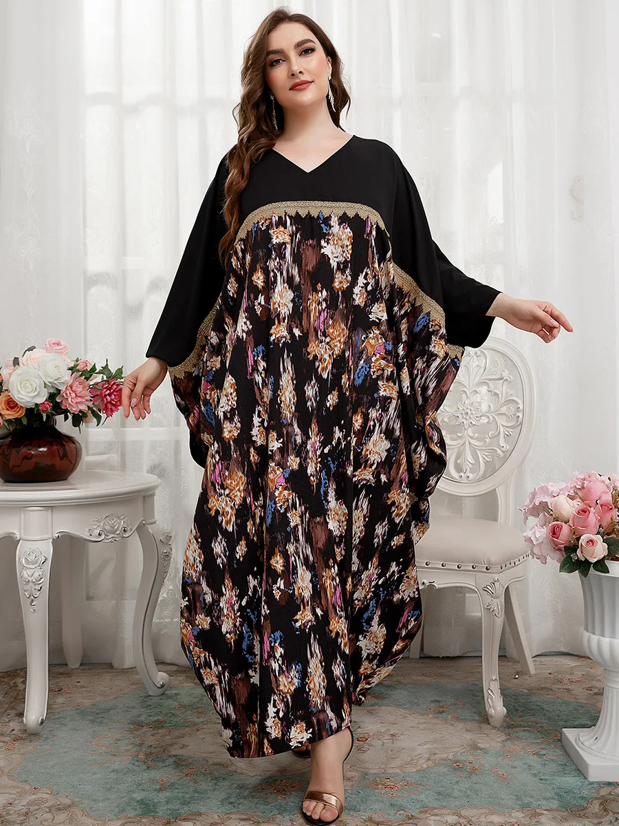 Рамадан платье-пуловер с рукавом летучая мышь скромное этническое арабское