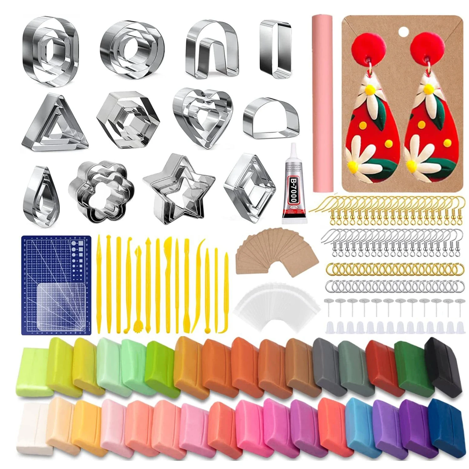 

Polymer Clay Earrings Cutters Stainless Steel Geometry Die Baking Mold Handmade Ceramic DIY Jewelry Making Cake Cookie Cutter