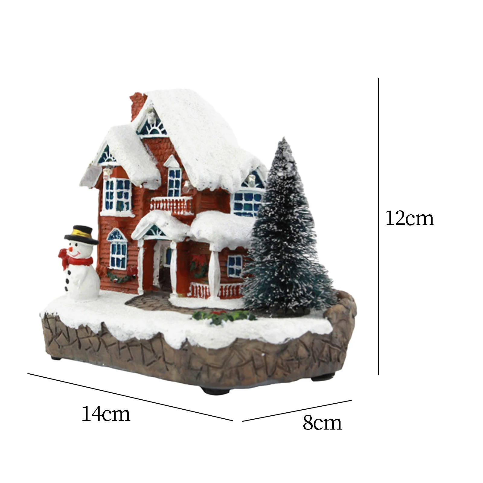 

Рождественская Снежная статуэтка, Рождественская Статуэтка из смолы, настольное украшение, декоративное ремесло, Рождественская музыкальная деревня, миниатюрная