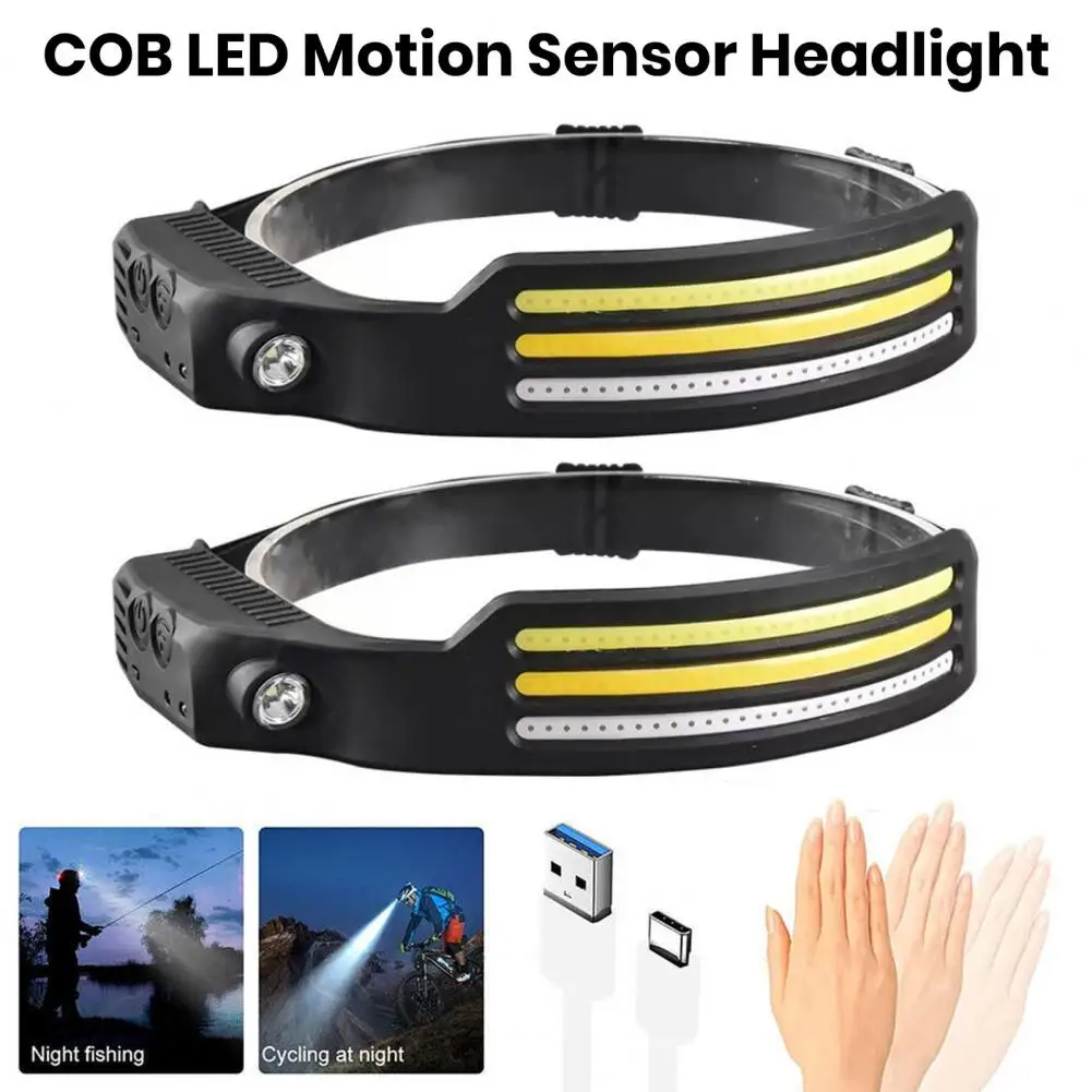 

High Brightness Headlight Versatile Waterproof Usb Rechargeable Led Headlamp with Sensor High Brightness Multiple for Outdoor