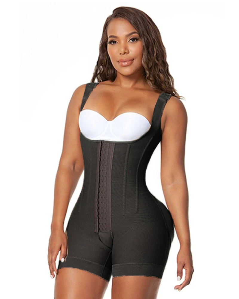 Fajas High Compression Full Body Shaper Girdle With Brooches Bust For Daily And Post-Surgical Use Tummy Control Shapewear Corset