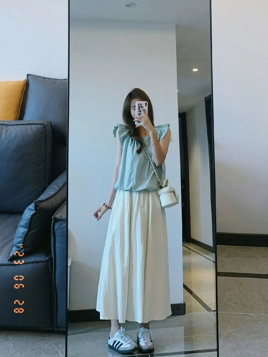 Matching Two-Piece Dress Set for Women Summer Clothing Small Flng Sleeve Shirts and Skirt This Year A Complete |