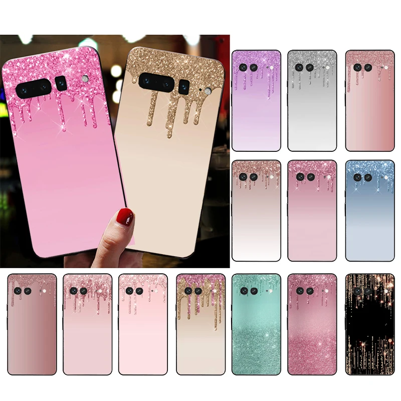 

Phone Case for Google Pixel 7 Pro 7 6A 6 Pro 5A 4A 3A Pixel 4 XL Pixel 5 6 4 3 XL 3A XL 2 XL Funda Dripping Glitter
