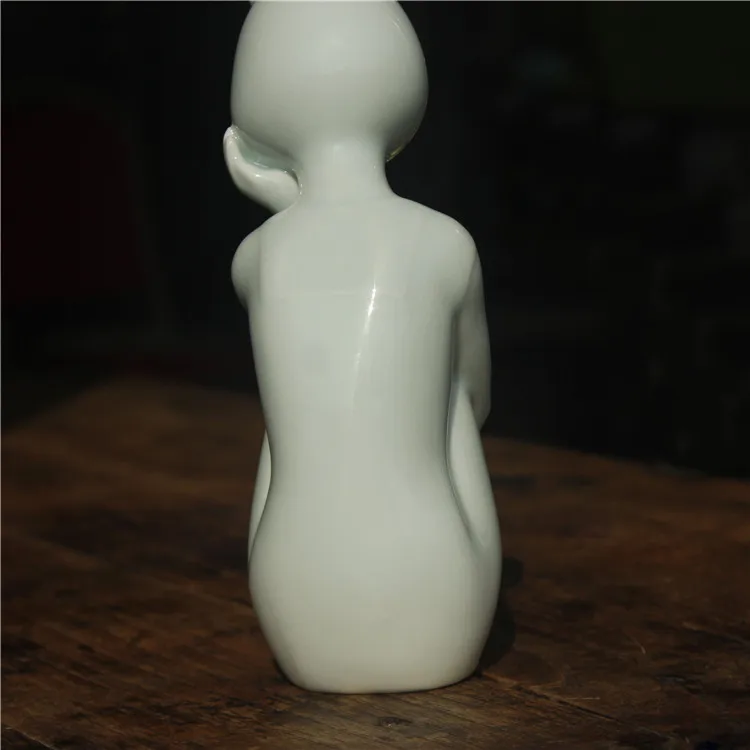 Медитация кролик домашний декор Цзиндэчжэнь Керамическая скульптура