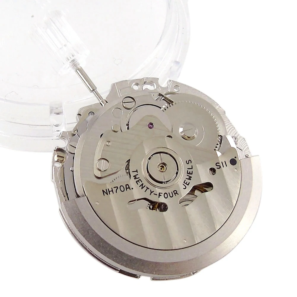 

Japan NH70/NH70A Hollow Automatic Watch Movement 21600 BPH 24 Jewels High Accuracy Fit for Mechanical