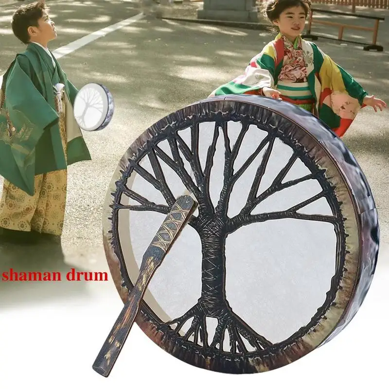 

Shaman Drum "Tree Of Life" Siberian Drum Spirit Music Handmade Craft Ornament Easter Gifts Home Decor
