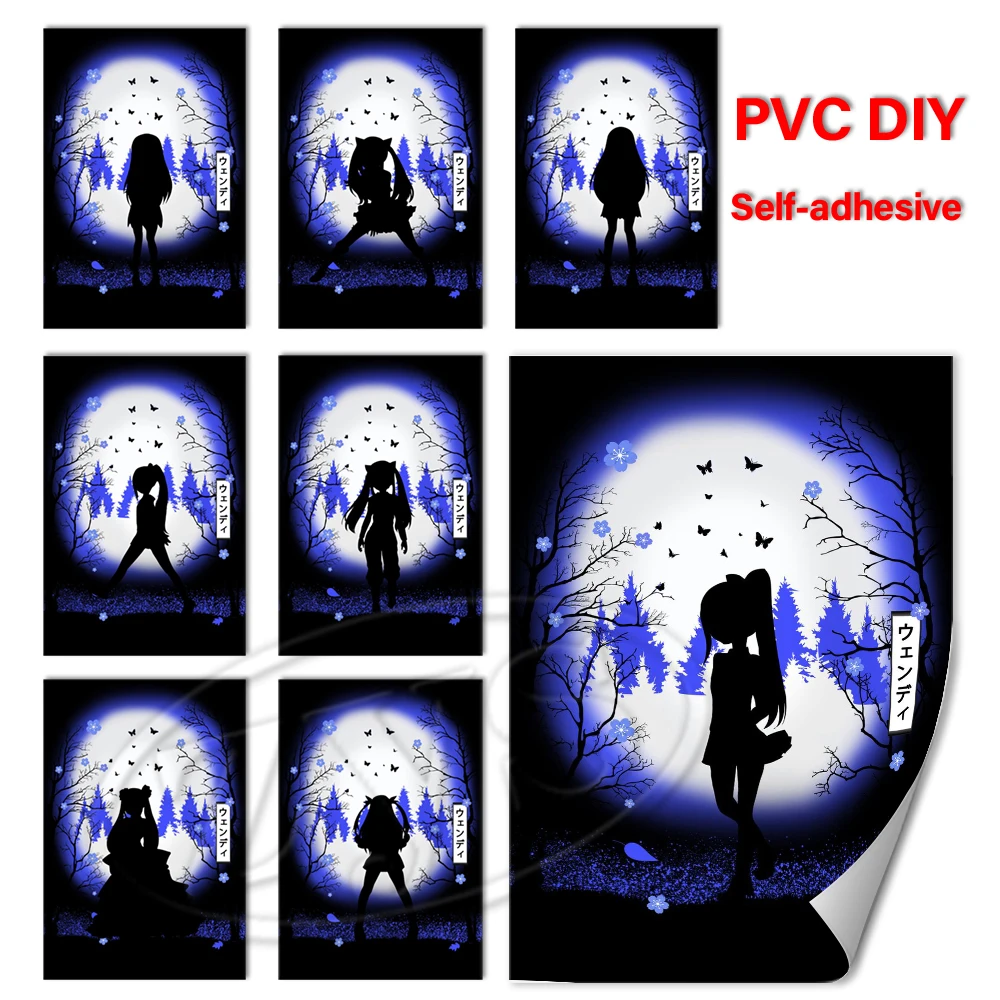 Self-adhesive Pictures Wallpaper PVC FAIRY TAIL Painting Anime Wall Artwork Posters Print DIY Mural Living Room Home Decoration