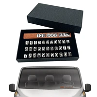 car parking card phone number wood phone number plate creative moving sign phone number plate automotive car accessories