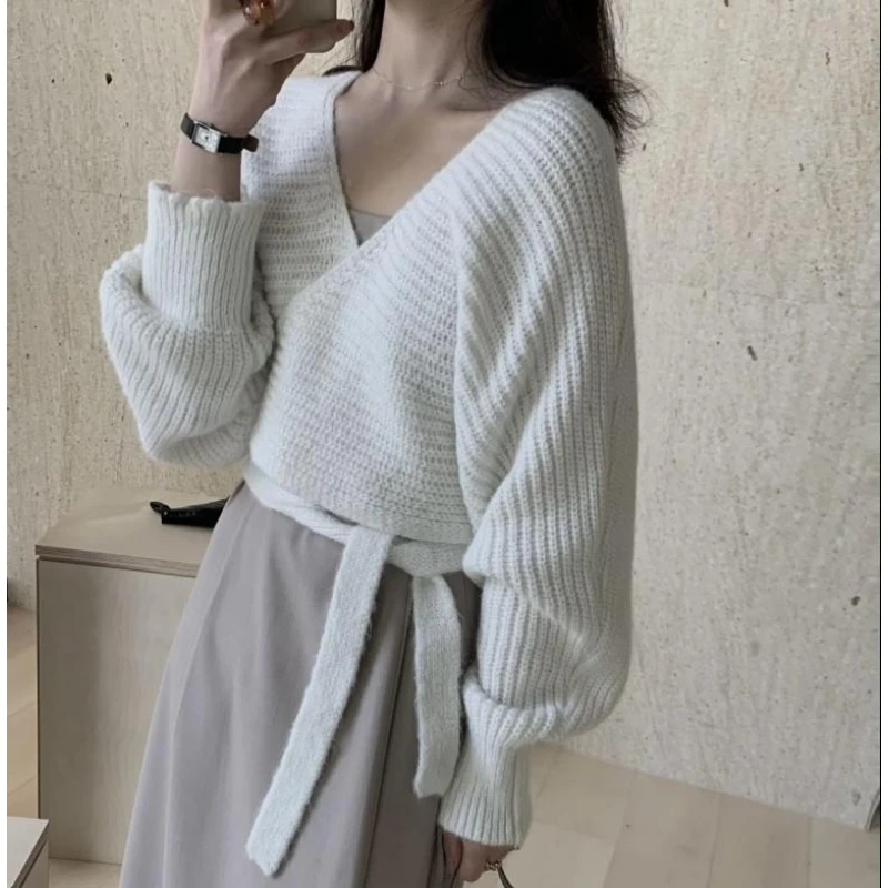 West Lake Pavilion [K] 24 зима включая флисовую шаль с пышными рукавами матовую вязаную