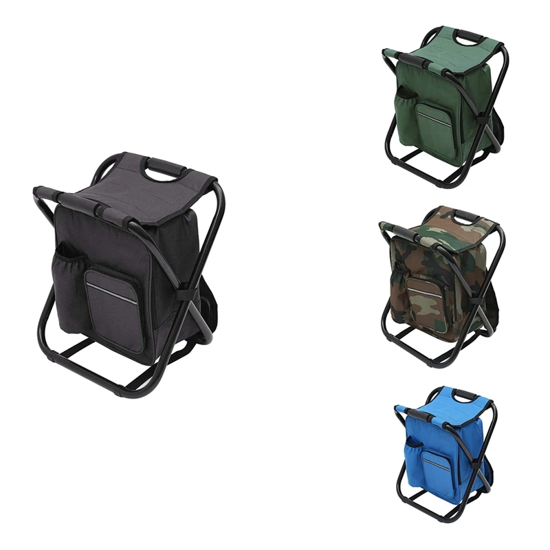 

New Hot Folding Camping Chair Fishing Tackle Bag With Seat Heavy Duty Backpack Chair Rucksack Seat Bag Fishing Stool