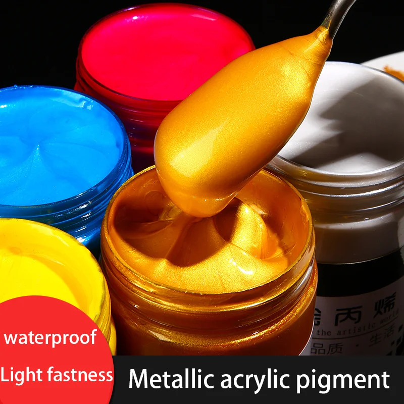 

300ml Acrylic Pigment Metallic Color Painting Graffiti Art Hand-painted Clothes Shoes Pearlescent Paint