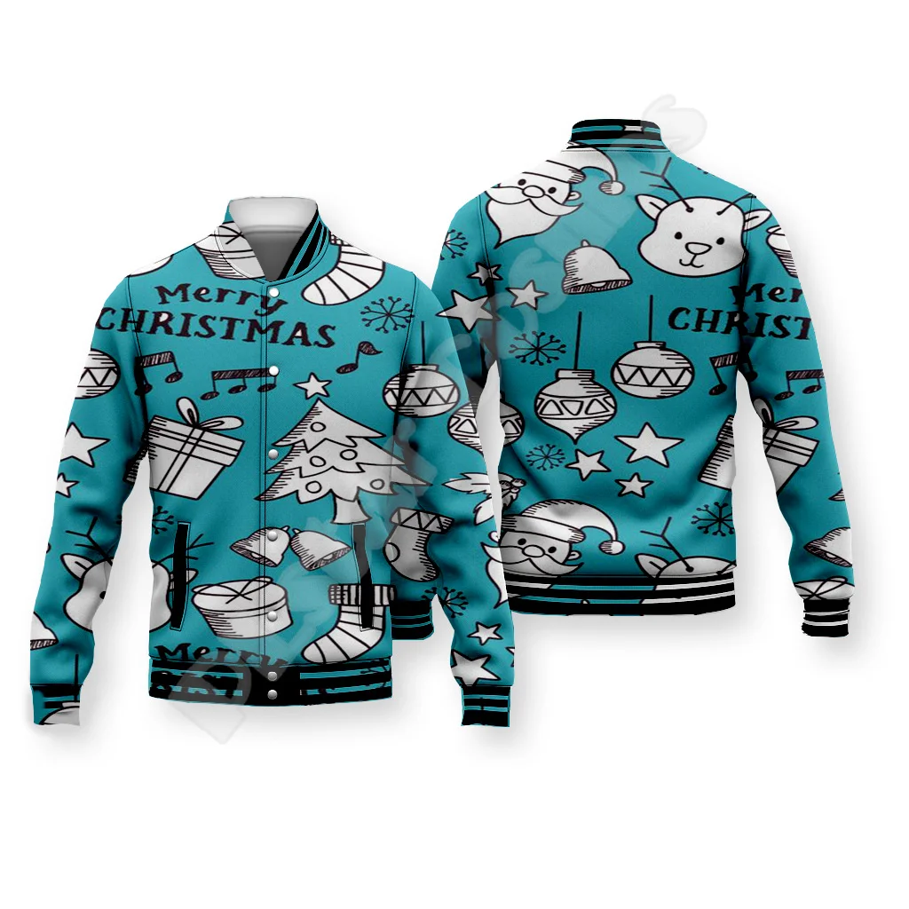 Рождественский узор Санта Клауса Рождественская елка олень зимнее теплое пальто