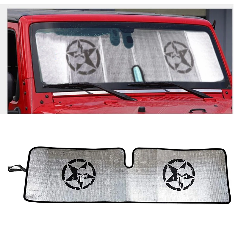 Солнцезащитный козырек на лобовое стекло для Jeep Wrangler солнцезащитный коврик Rubicon