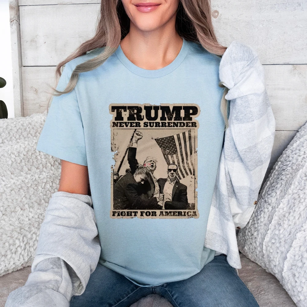 Хлопковая футболка с короткими рукавами не подает президента США Трампа