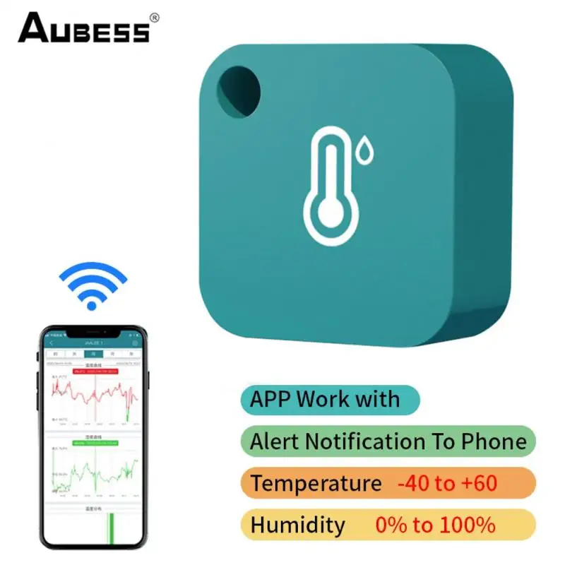 

Wireless Wifi Temperature Humidity Sensor Wifi Data Logger Alarm Thermometer Hygrometer Monitoring Fridge Freezer Refrigerator
