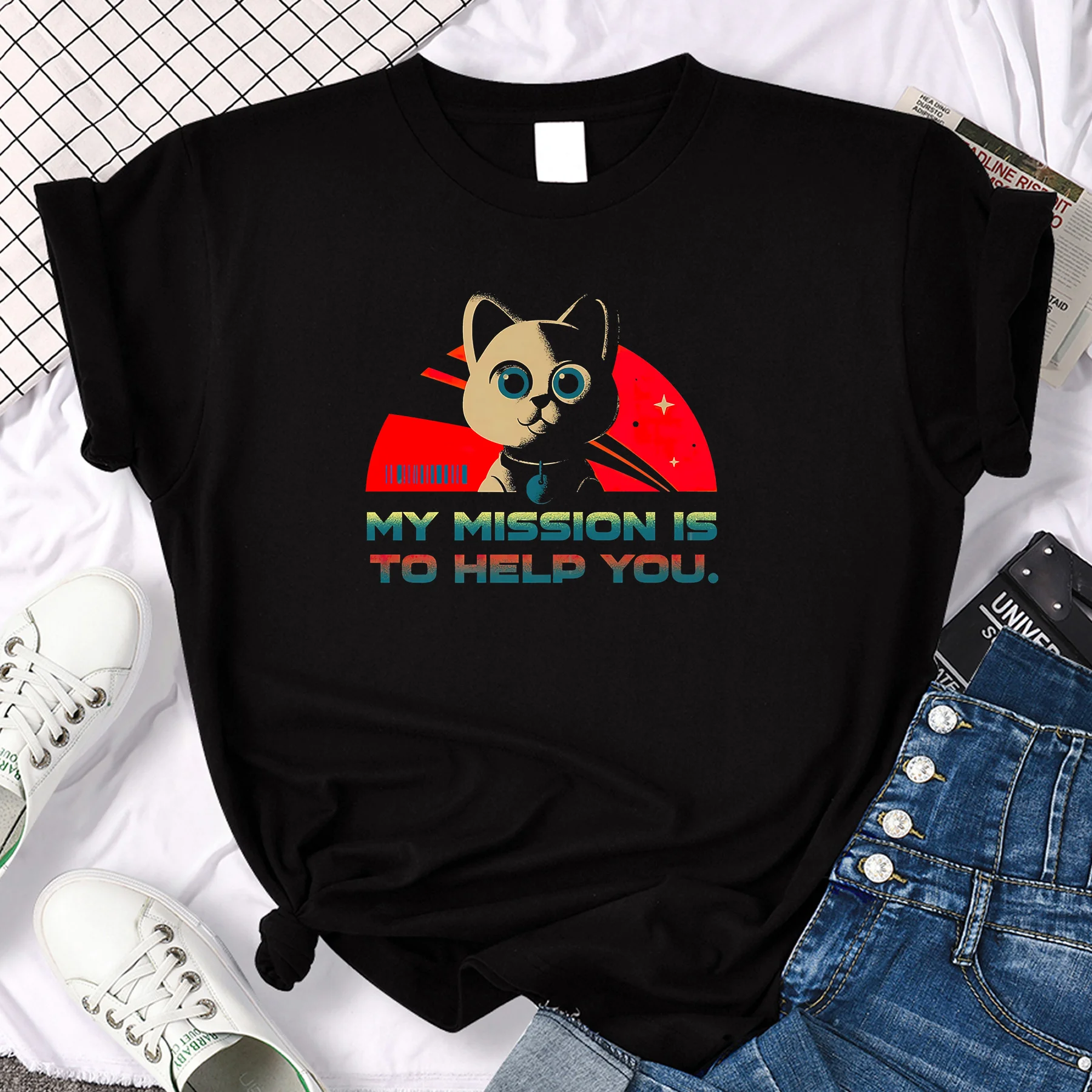 

Amazing Men T-shirt Casual Oversized Lightyear Sox My Mission Is To Help You T-shirt Women T-shirts Graphic Ladies Y2k T Shirt