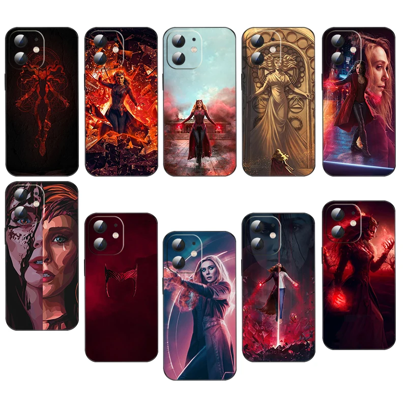 A-13 Marvel Scarlet Witch Soft Silicone Case for Samsung Galaxy S21 S23 FE S24 Ultra Plus A15 A25 35 A54 A55 5G Caver