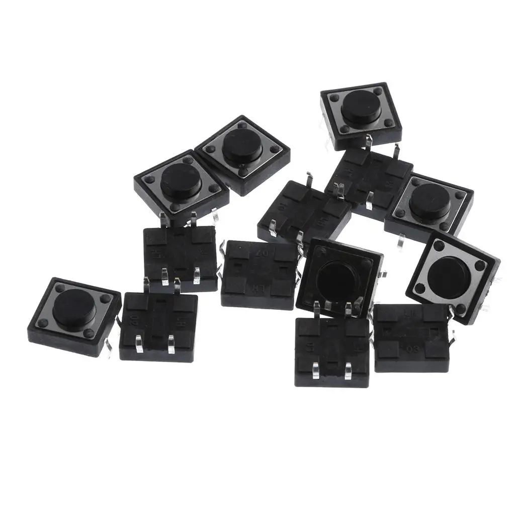 

50 шт. 12x12x5 мм мгновенная кнопка для монтажа печатной платы