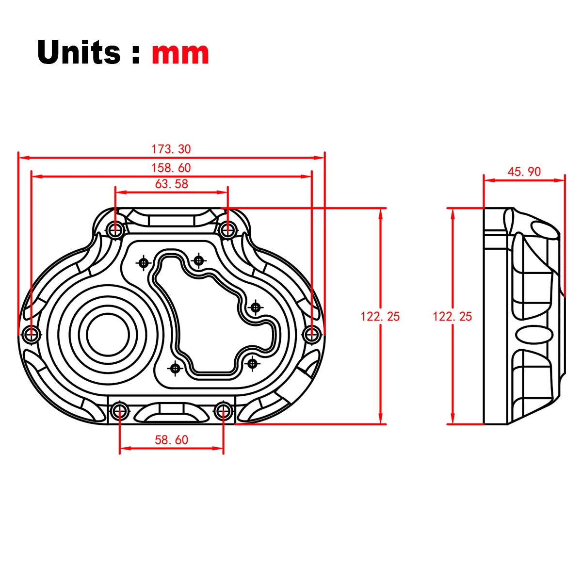 Фото CNC Clarity Transmission Side Cover For Harley Touring street glide FLHX Road King FLHR Softail 07-13 №1