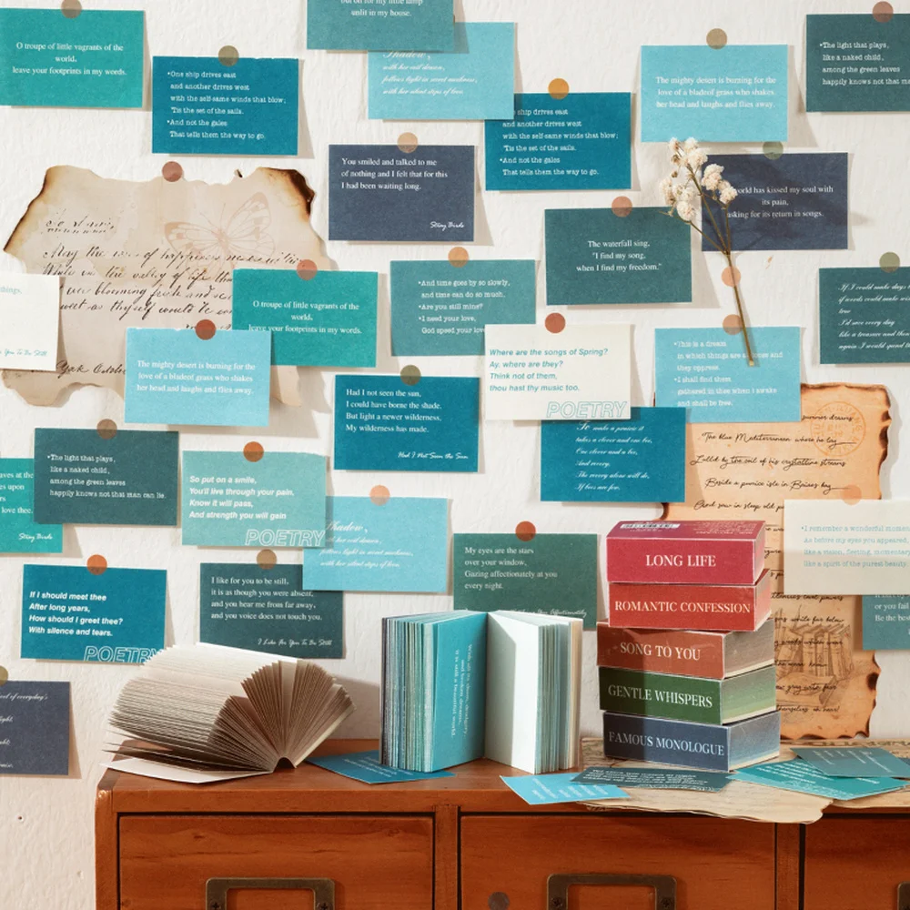 

100pcs/pack Words Paper Junk Journal Supplies DIY Scrapbooking Accessories Album Collage Junk Journal Decor Stationery