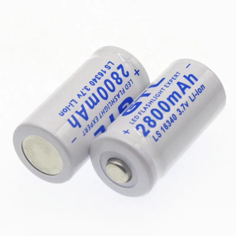 2-20pcs Large Capacity 2800mah Rechargeable 3.7V Li-ion 16340 Batteries CR123A Battery For LED Flashlight For 16340 CR123A Cake