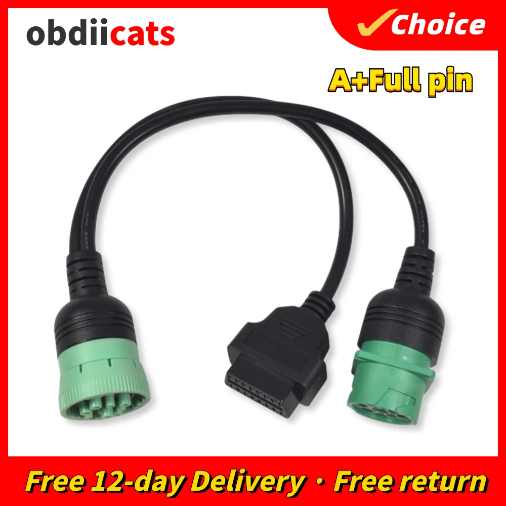 OBD2 16-контактный адаптерный кабель для Cum-mins J1939 9-контактный разъем папа-мама J1708