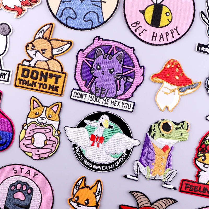 Нашивки с животными вышитые нашивки для одежды искусственные железные на одежде