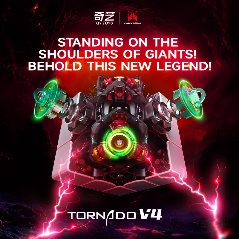 Picube Qiyi Xmd Tornado V4 3x3 Магнитный Скоростной Куб Версия Флакера Fast Magic