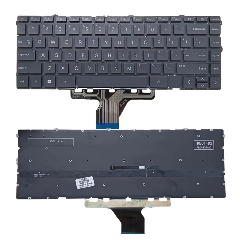 Для HP Spectre X360 13-AY 15-ES 15M-ES 15T-ES 15-EU 15M-EU английская клавиатура с подсветкой в США