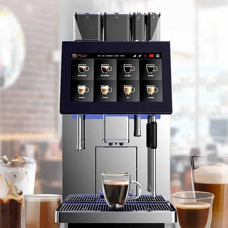 Steam Make Milk Foam Настроить логотип Автоматическое давление Smart Bean To Cup Коммерческая
