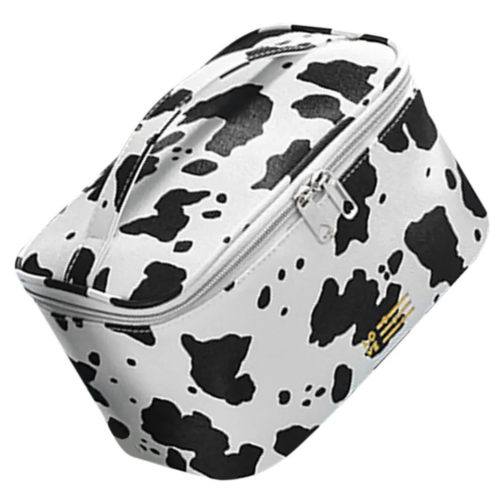 

Cow Pattern Bag Makeup Organizer Womens Toiletry Bags Traveling Pouches