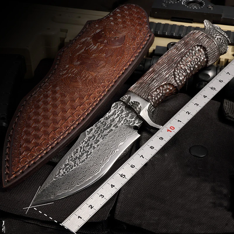 Высококлассный дамасский нож 60-62HRC тактические ножи для выживания с