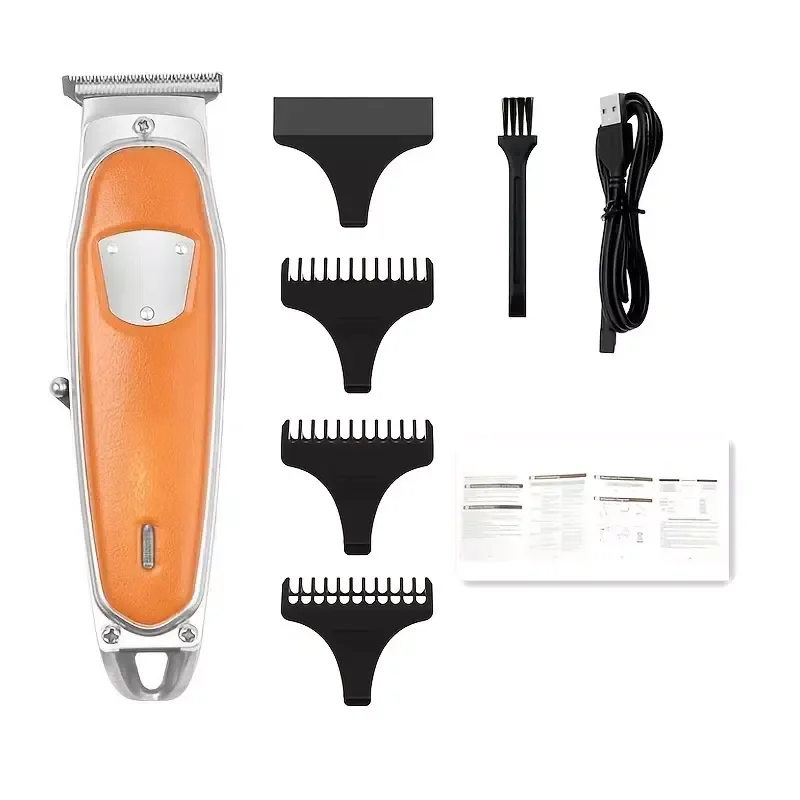 

Парикмахерская Машинка для стрижки волос NEW2023, портативная беспроводная профессиональная машинка для стрижки волос в металлическом корпус...