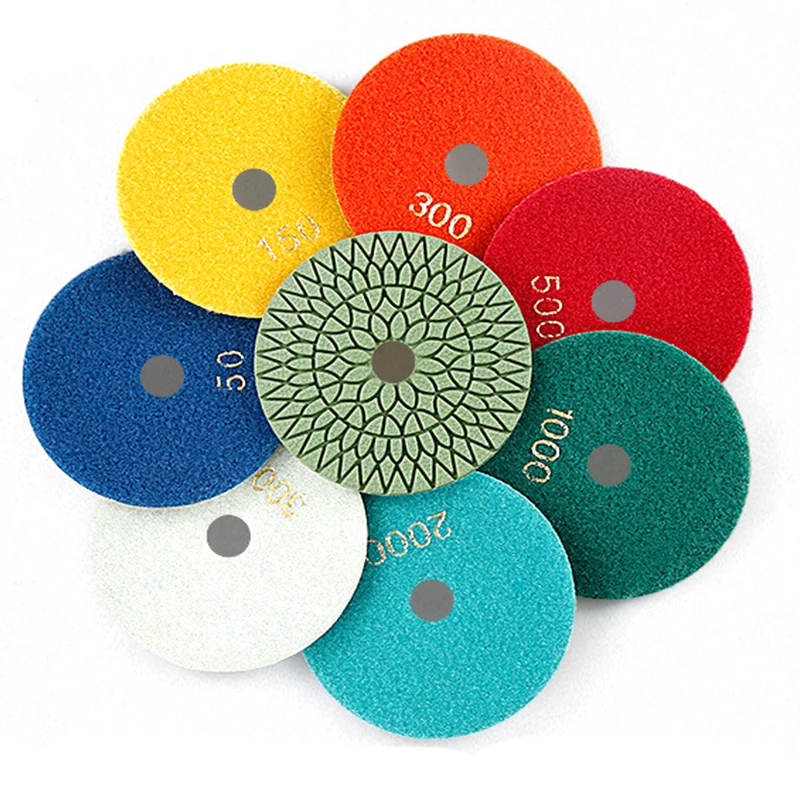 

4 "100mm Wet Polishing Pads Sheet Marble Granite Quartz Stone Floor Renovation Sharp Wear-Resistant