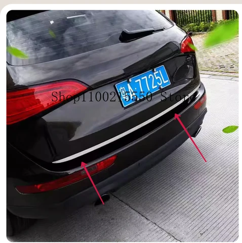 Хромированная Задняя Крышка багажника из углеродного волокна для Audi Q5 2010-2018, отделка, автомобильные аксессуары, задняя дверь, багажная полоса, украшение автомобиля