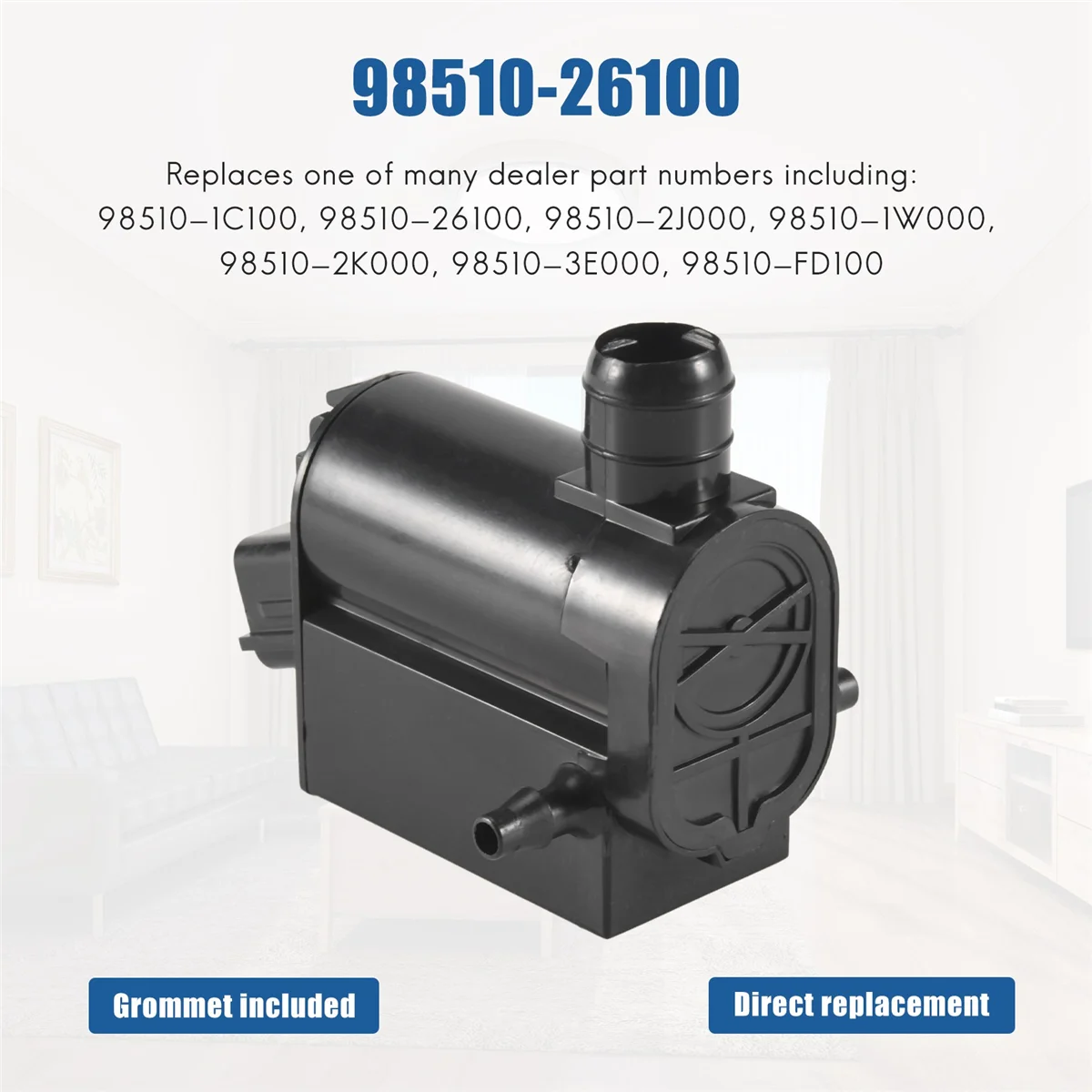 Насос для мойки ветрового стекла с двойным выходом I20 I40 #98510-26100 98510-2J000 98510-FD100