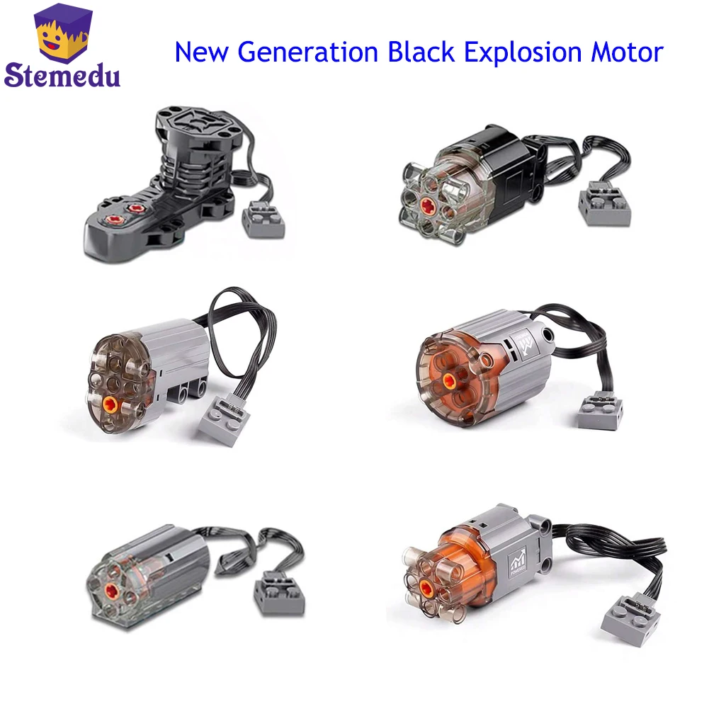 Серводвигатель Mould King PF с черной пантерой средней высоты, мотор M/L/XL, совместимый с блоком, детали MOC, детские игрушки